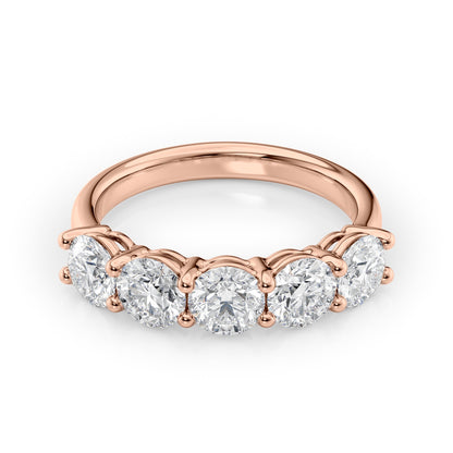 2ct Georgiana Round Cut Moissanite Ring - Rose Gold