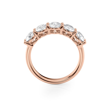 2ct Georgiana Round Cut Moissanite Ring - Rose Gold