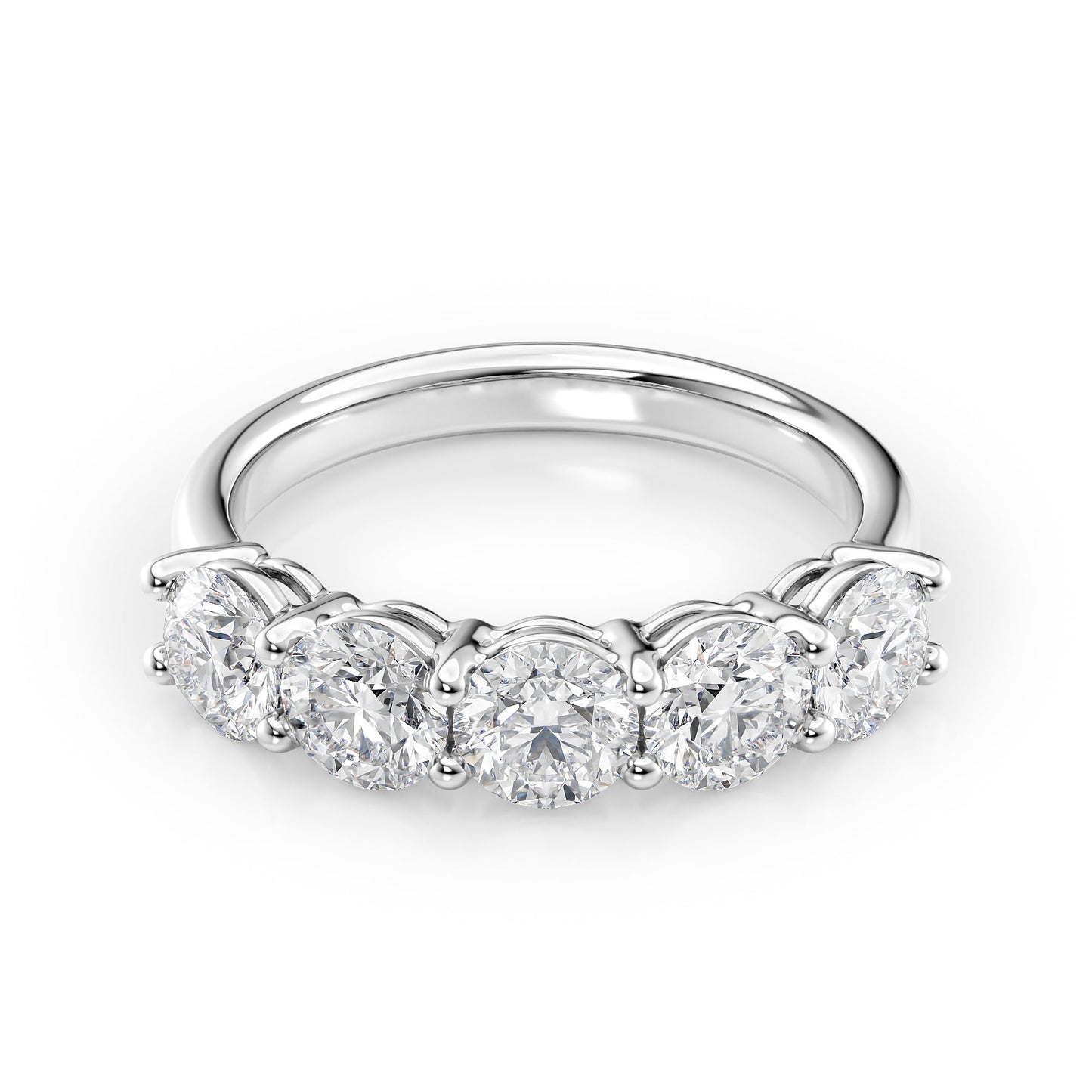 2ct Georgiana Round Cut Moissanite Ring - Silver
