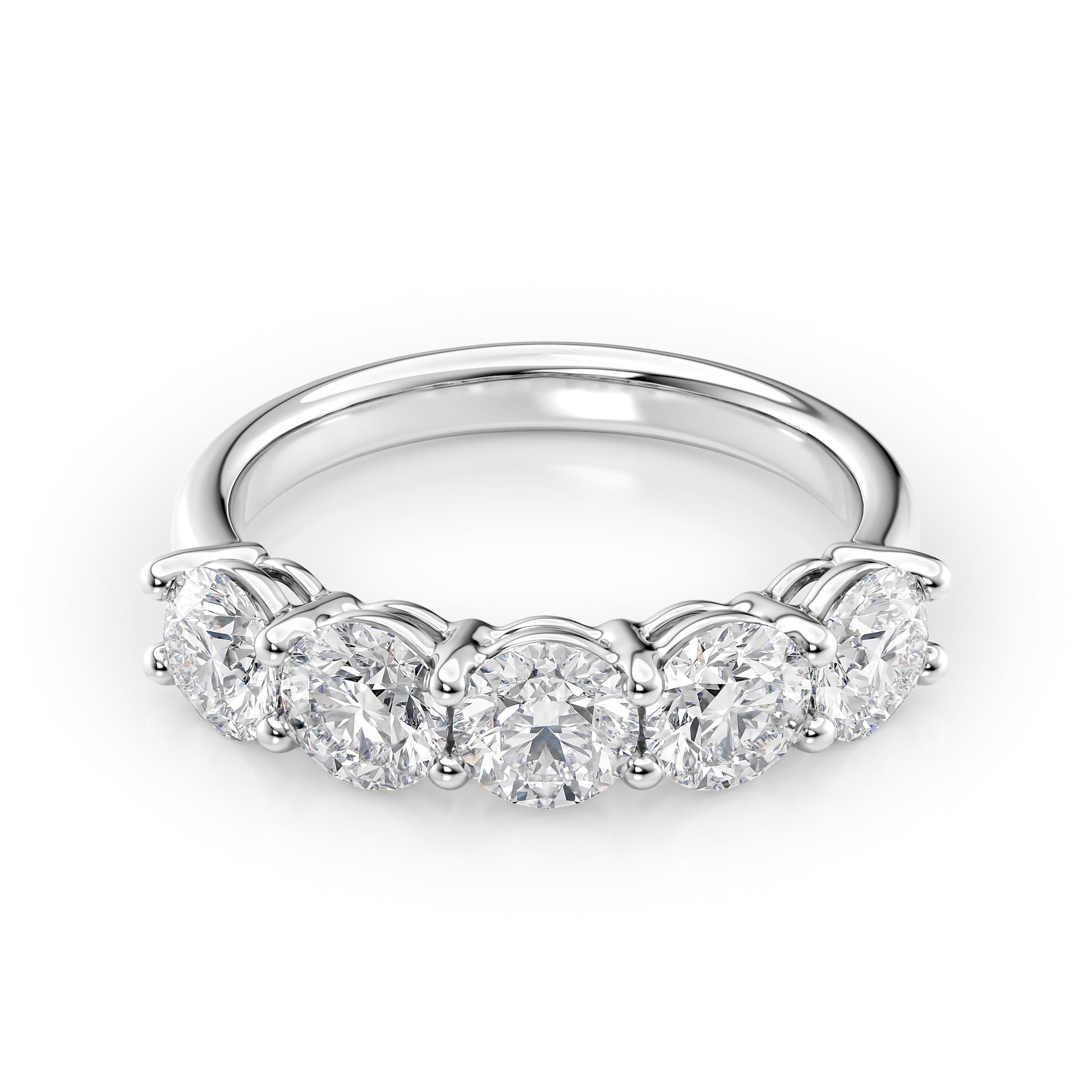 2ct Georgiana Round Cut Moissanite Ring - Silver