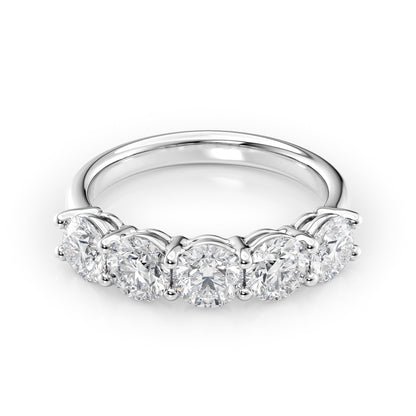 2ct Georgiana Round Cut Moissanite Ring - Silver