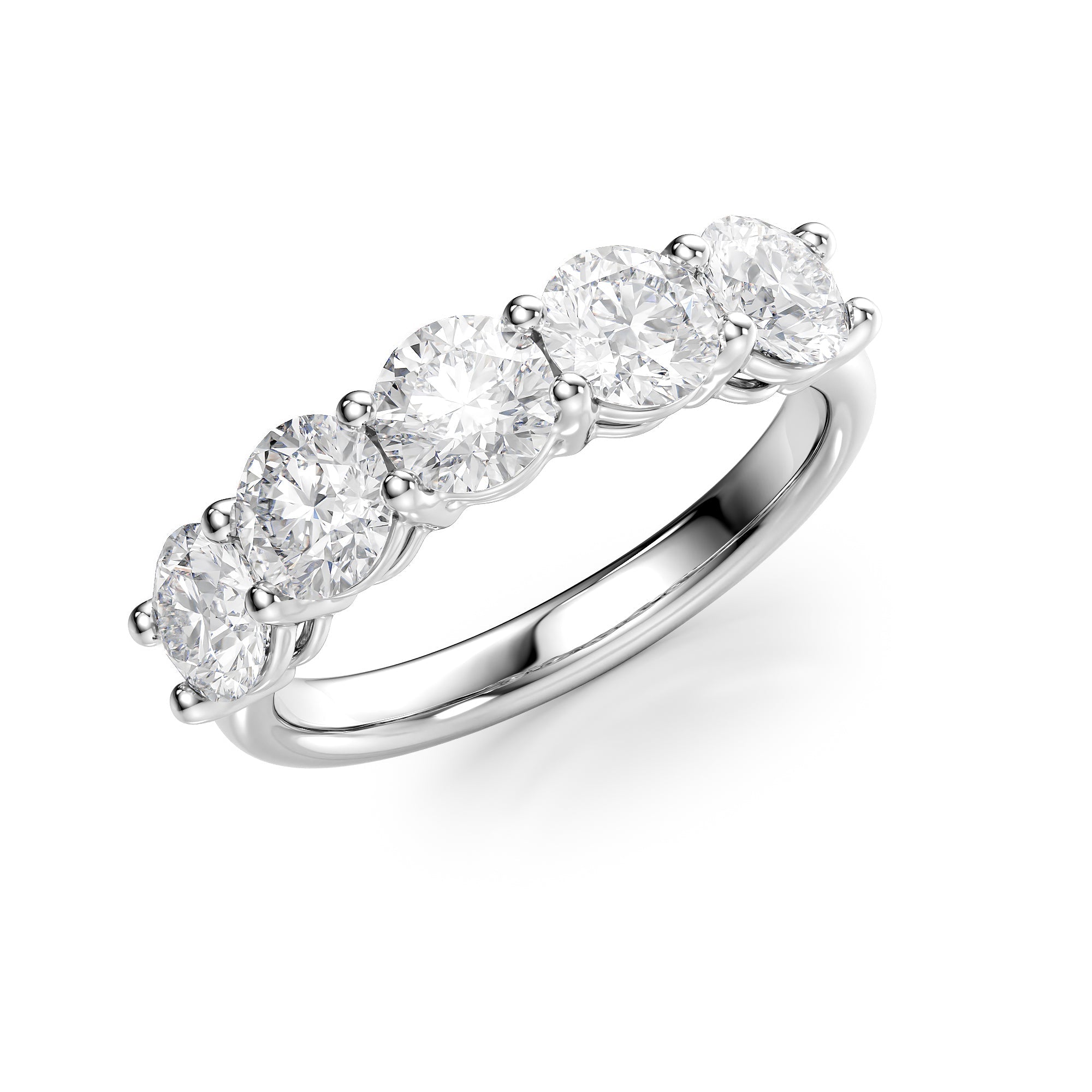 2ct Georgiana Round Cut Moissanite Ring - Silver