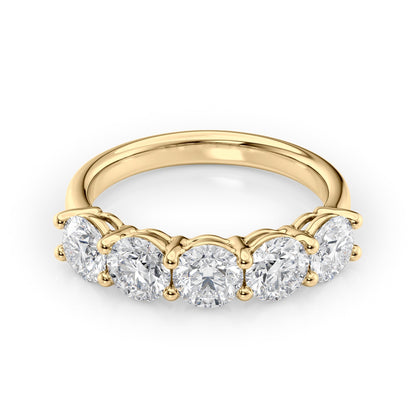 2ct Georgiana Round Cut Moissanite Ring - Gold
