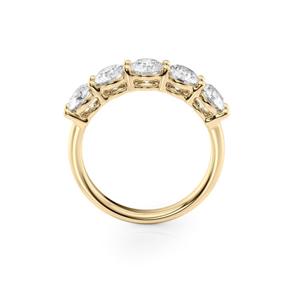 2ct Georgiana Round Cut Moissanite Ring - Gold