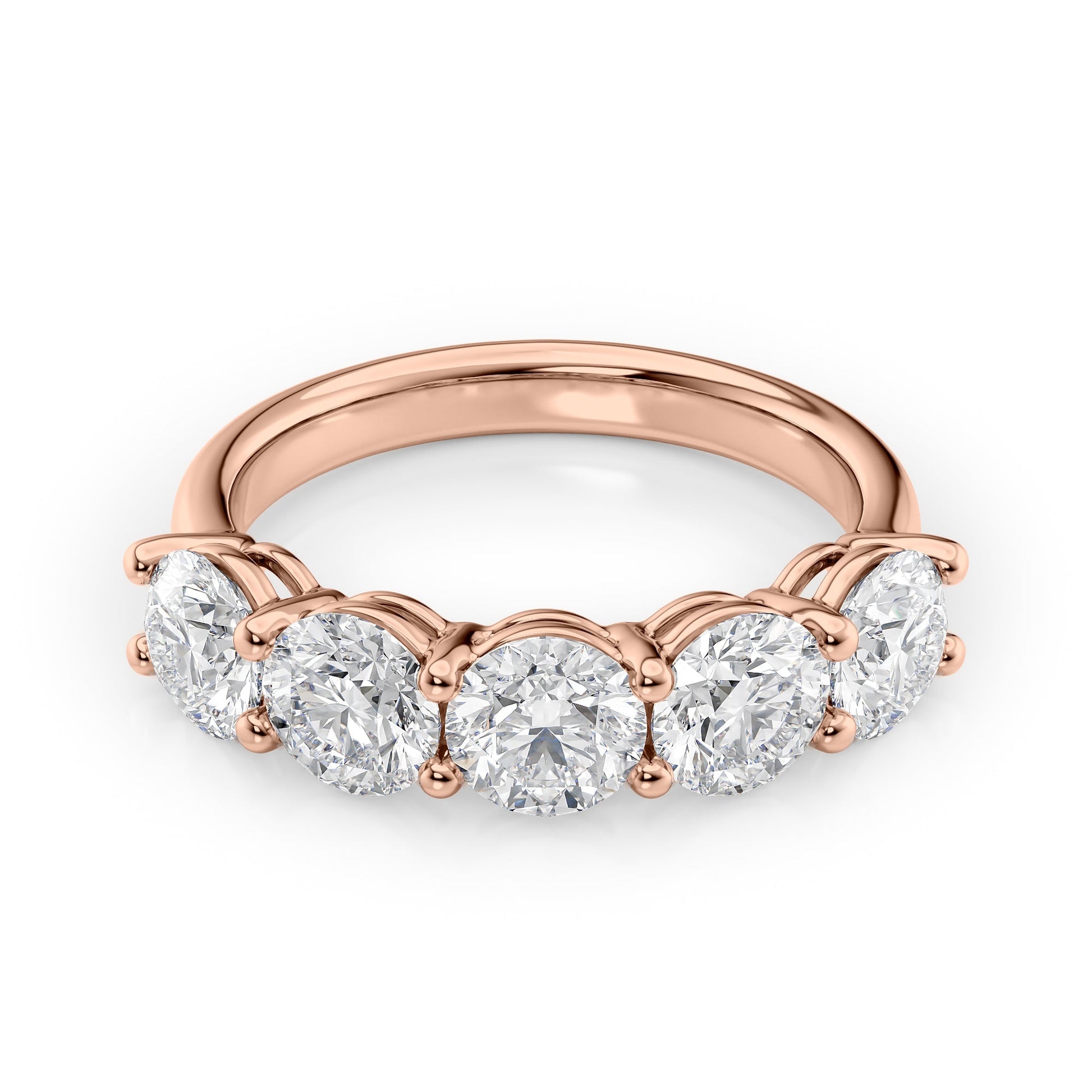2.5ct Nola Round Cut Moissanite Ring - Rose Gold