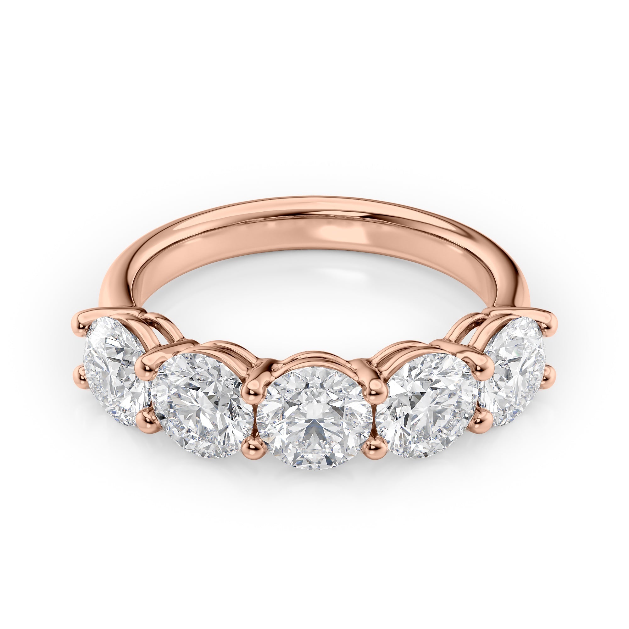 2.5ct Nola Round Cut Moissanite Ring - Rose Gold