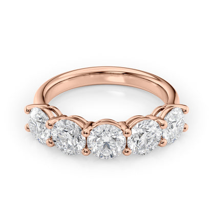 2.5ct Nola Round Cut Moissanite Ring - Rose Gold