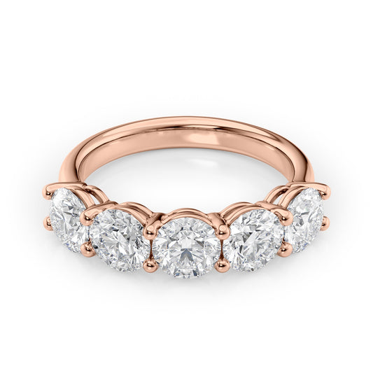 2.5ct Nola Round Cut Moissanite Ring - Rose Gold