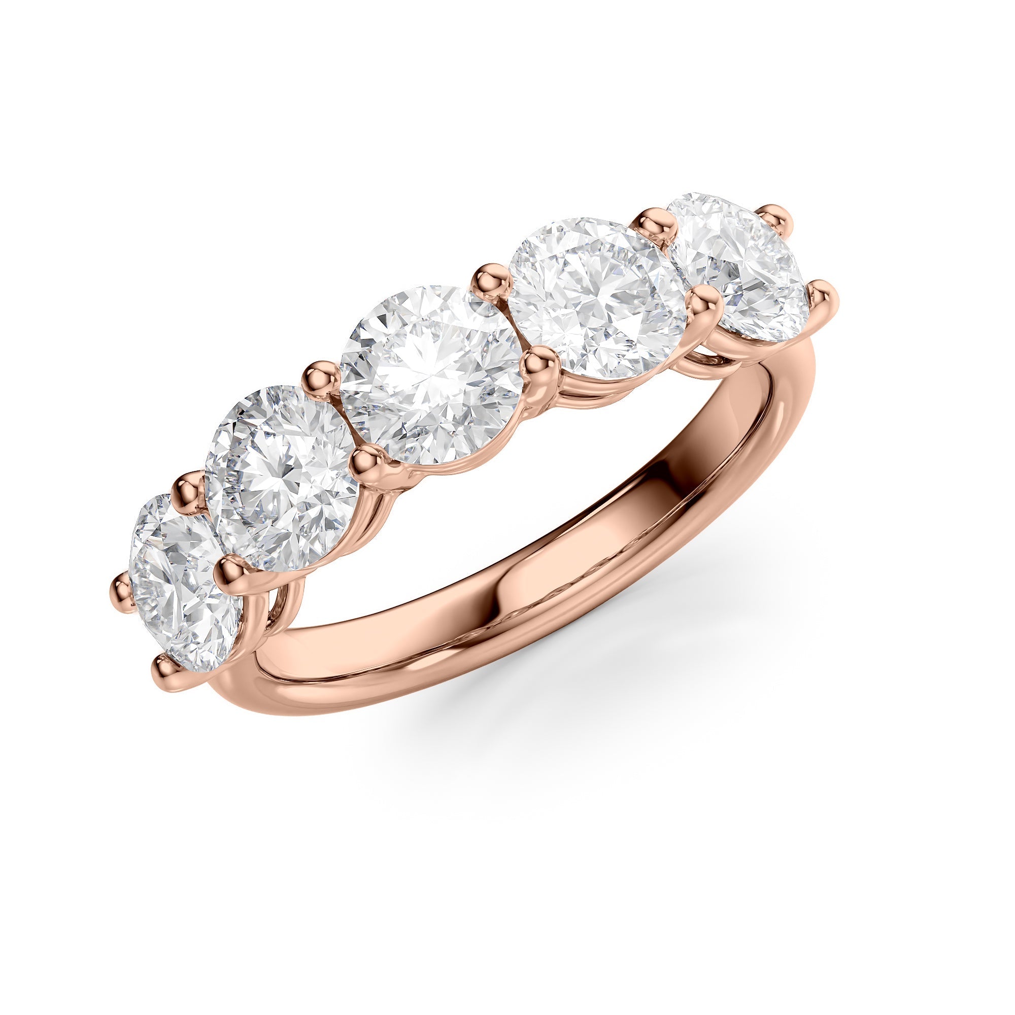 2.5ct Nola Round Cut Moissanite Ring - Rose Gold