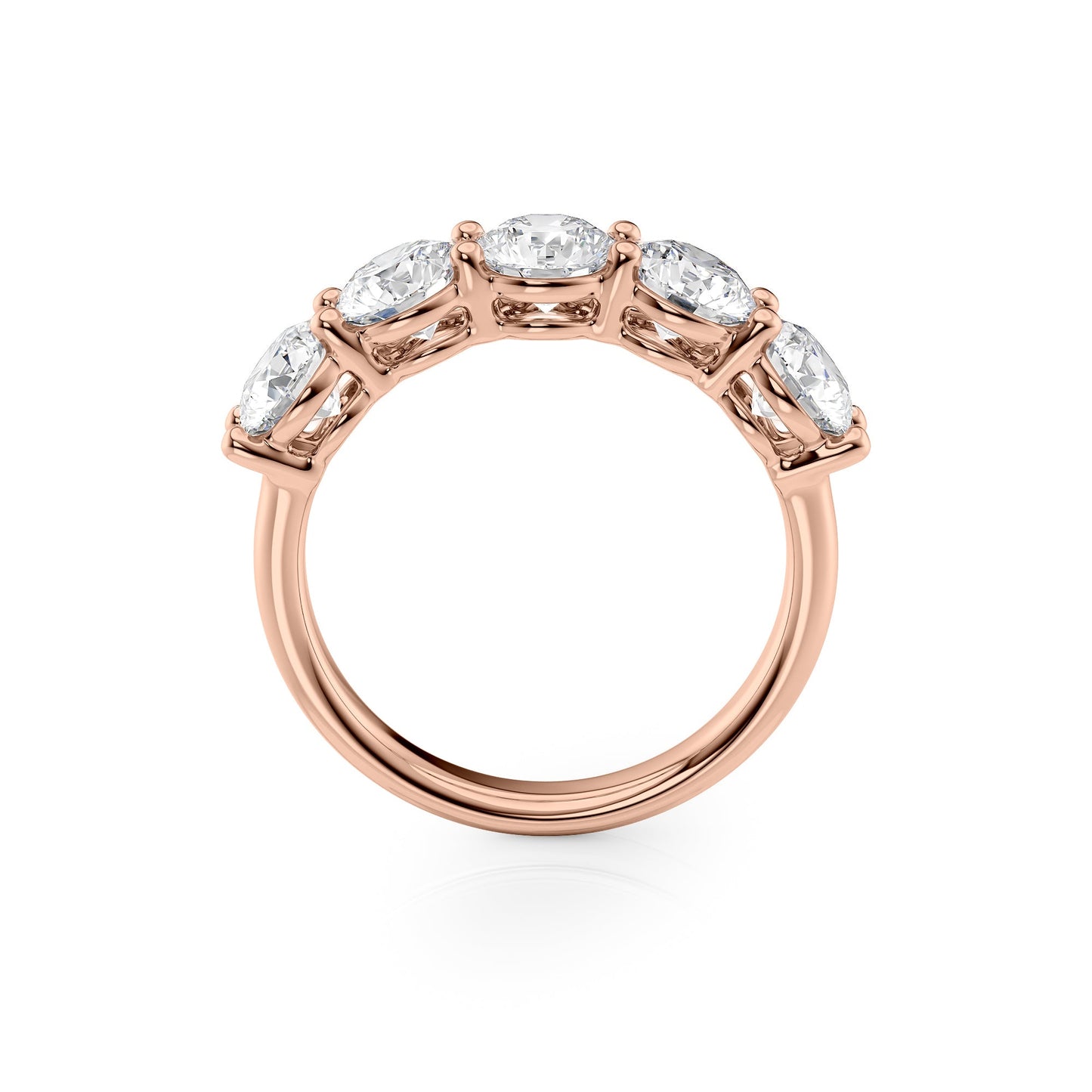 2.5ct Nola Round Cut Moissanite Ring - Rose Gold