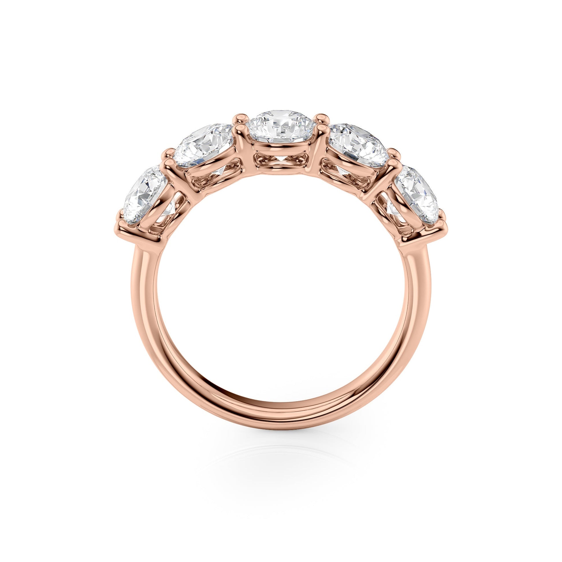 2.5ct Nola Round Cut Moissanite Ring - Rose Gold