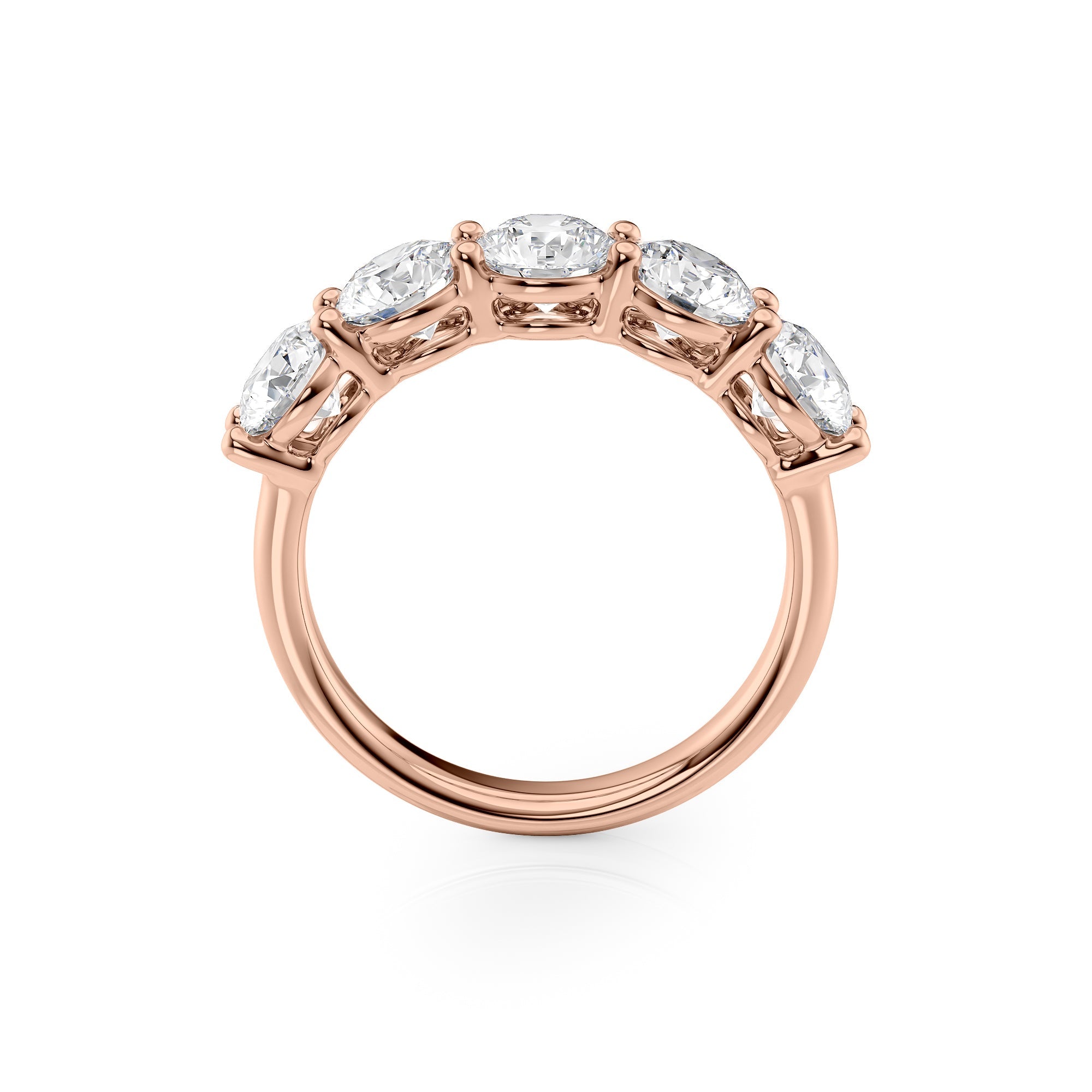 2.5ct Nola Round Cut Moissanite Ring - Rose Gold