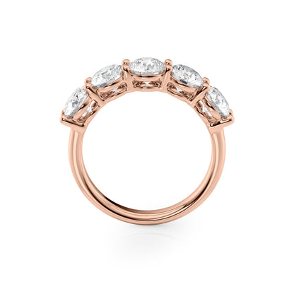 2.5ct Nola Round Cut Moissanite Ring - Rose Gold