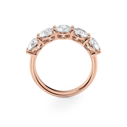 2.5ct Nola Round Cut Moissanite Ring - Rose Gold