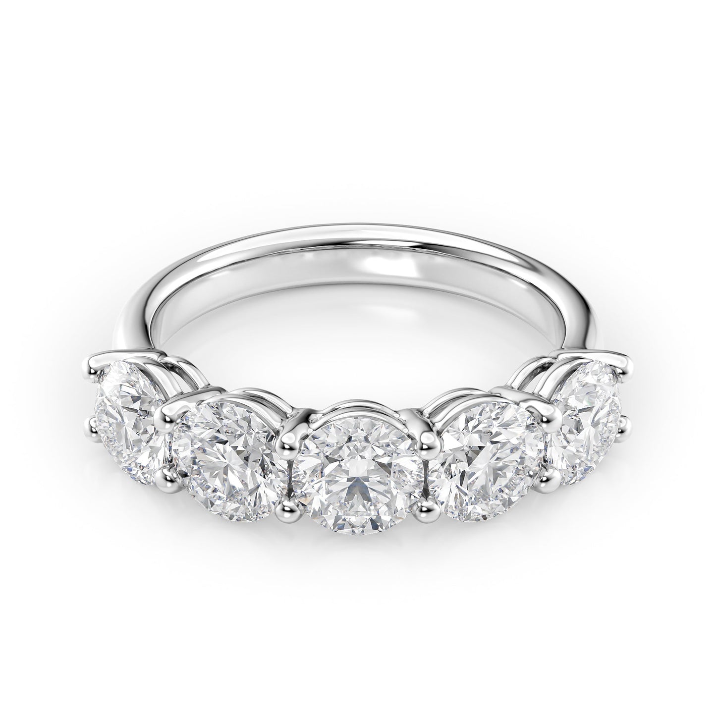2.5ct Nola Round Cut Moissanite Ring - Silver