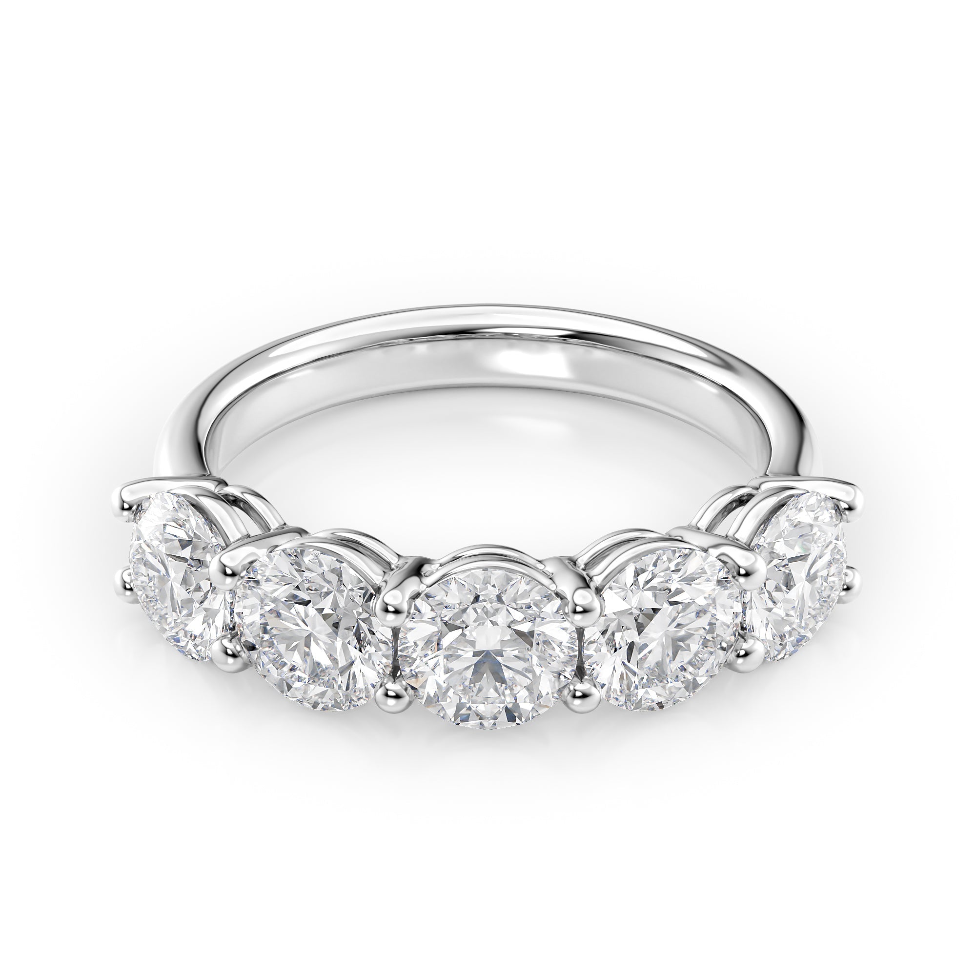 2.5ct Nola Round Cut Moissanite Ring - Silver