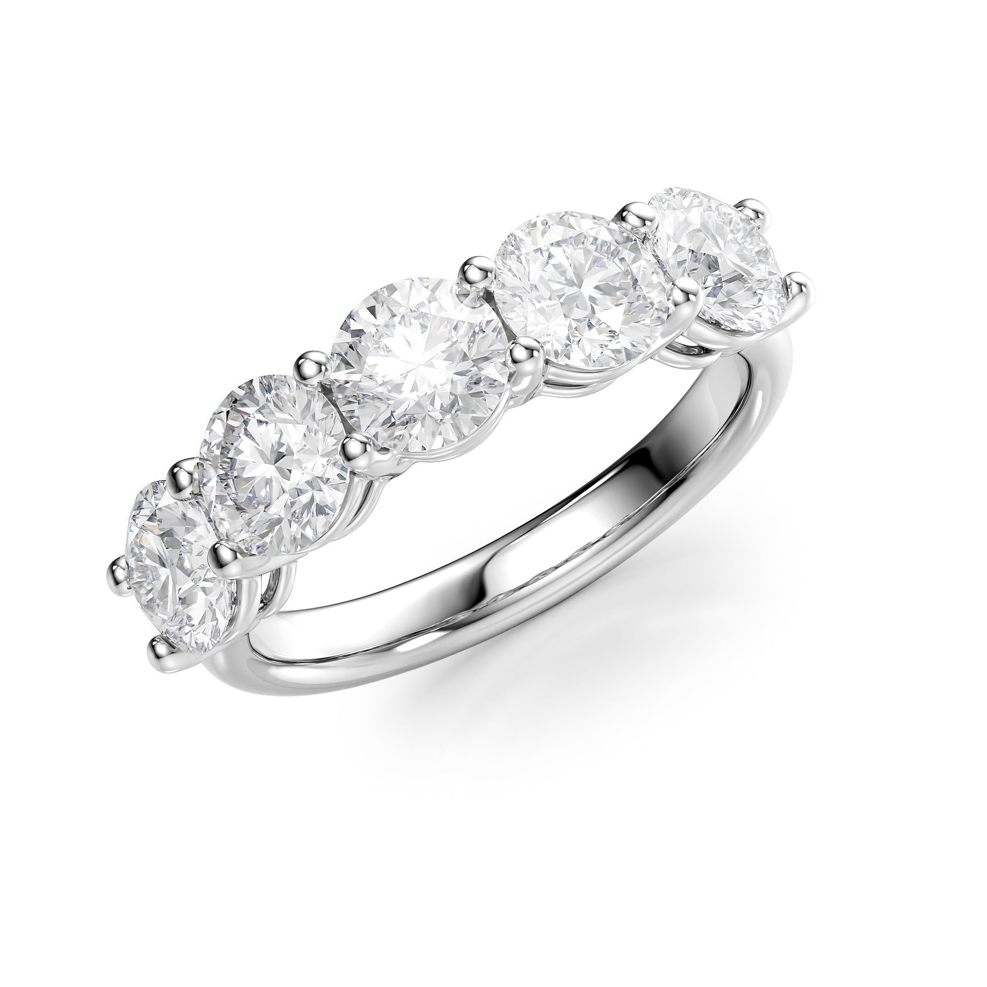 2.5ct Nola Round Cut Moissanite Ring - Silver