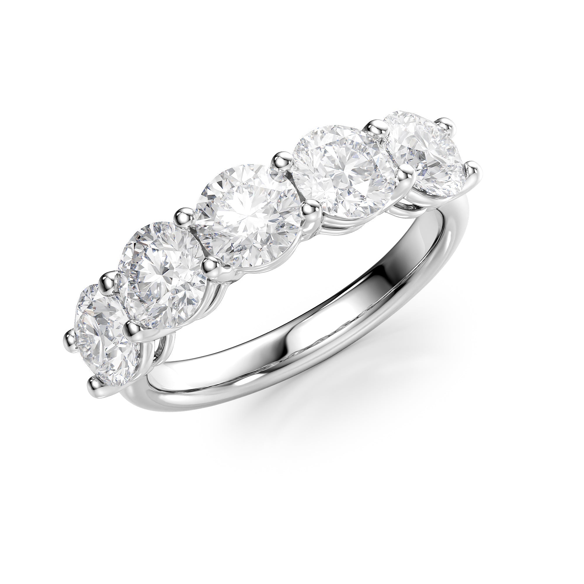 2.5ct Nola Round Cut Moissanite Ring - Silver
