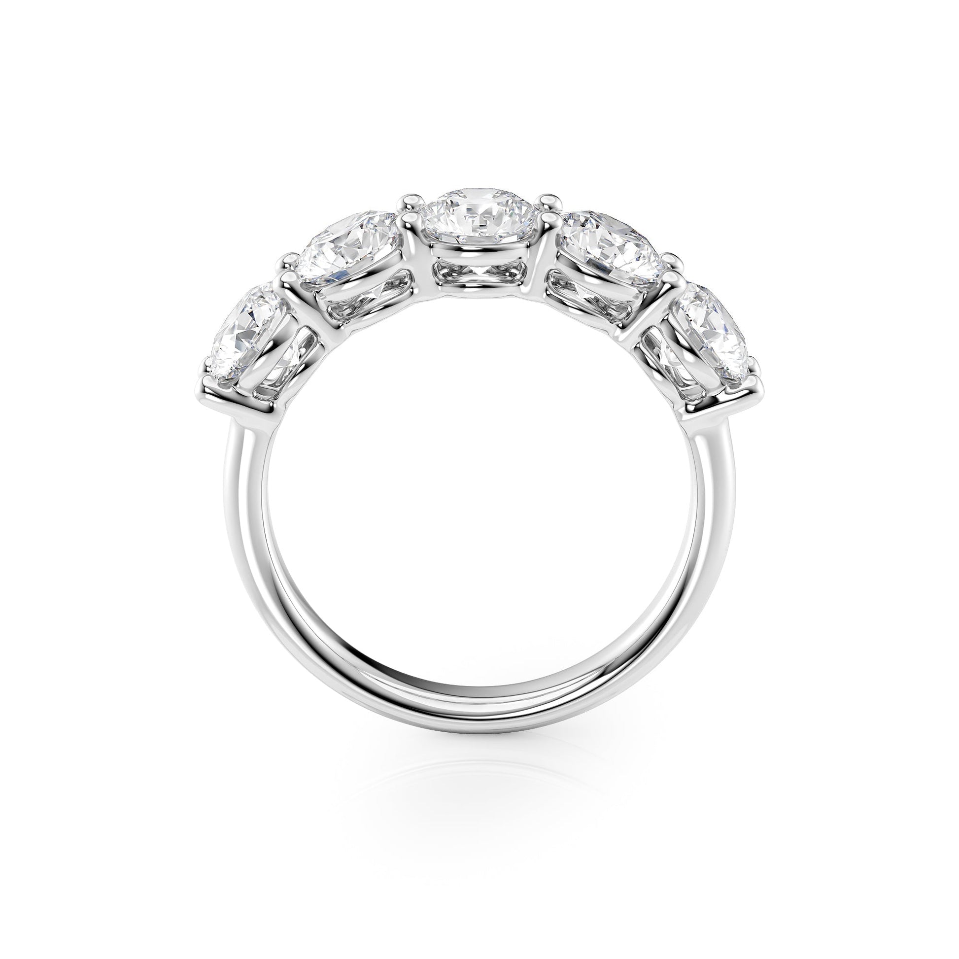 2.5ct Nola Round Cut Moissanite Ring - Silver