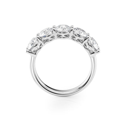 2.5ct Nola Round Cut Moissanite Ring - Silver