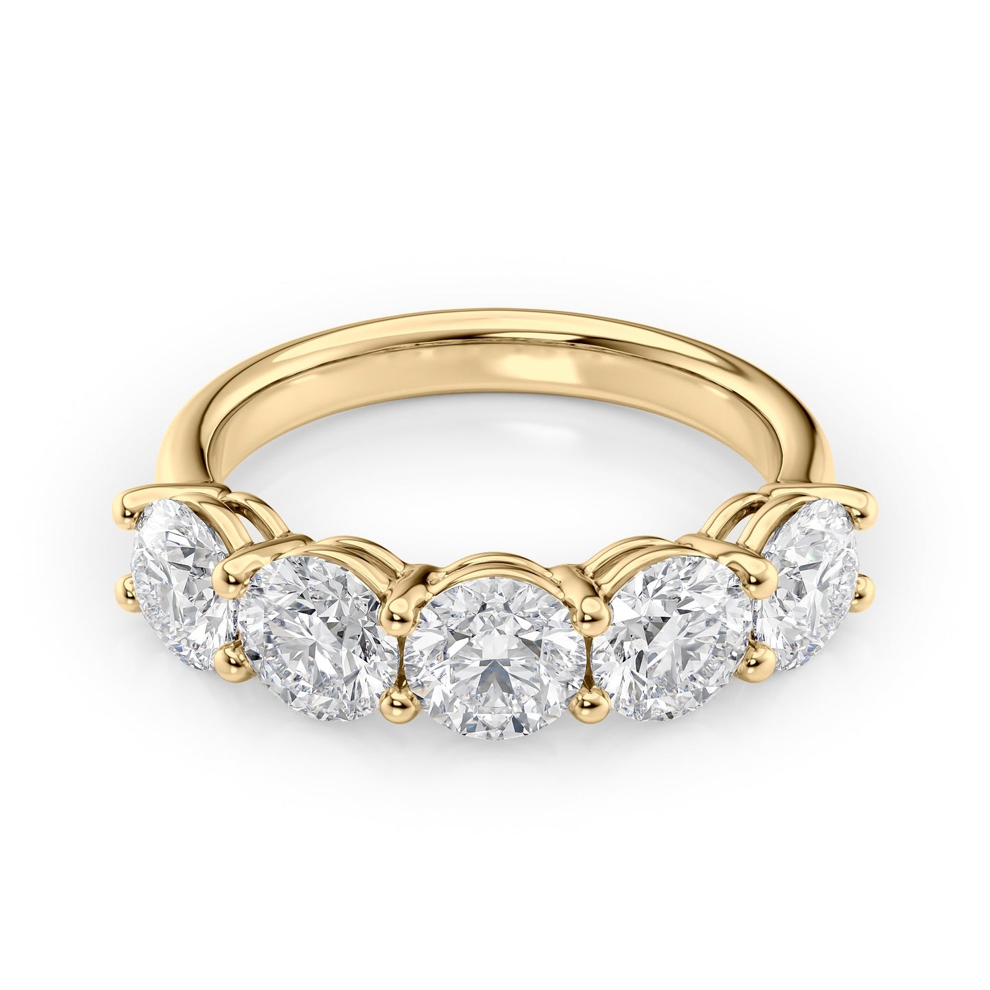 2.5ct Nola Round Cut Moissanite Ring - Gold