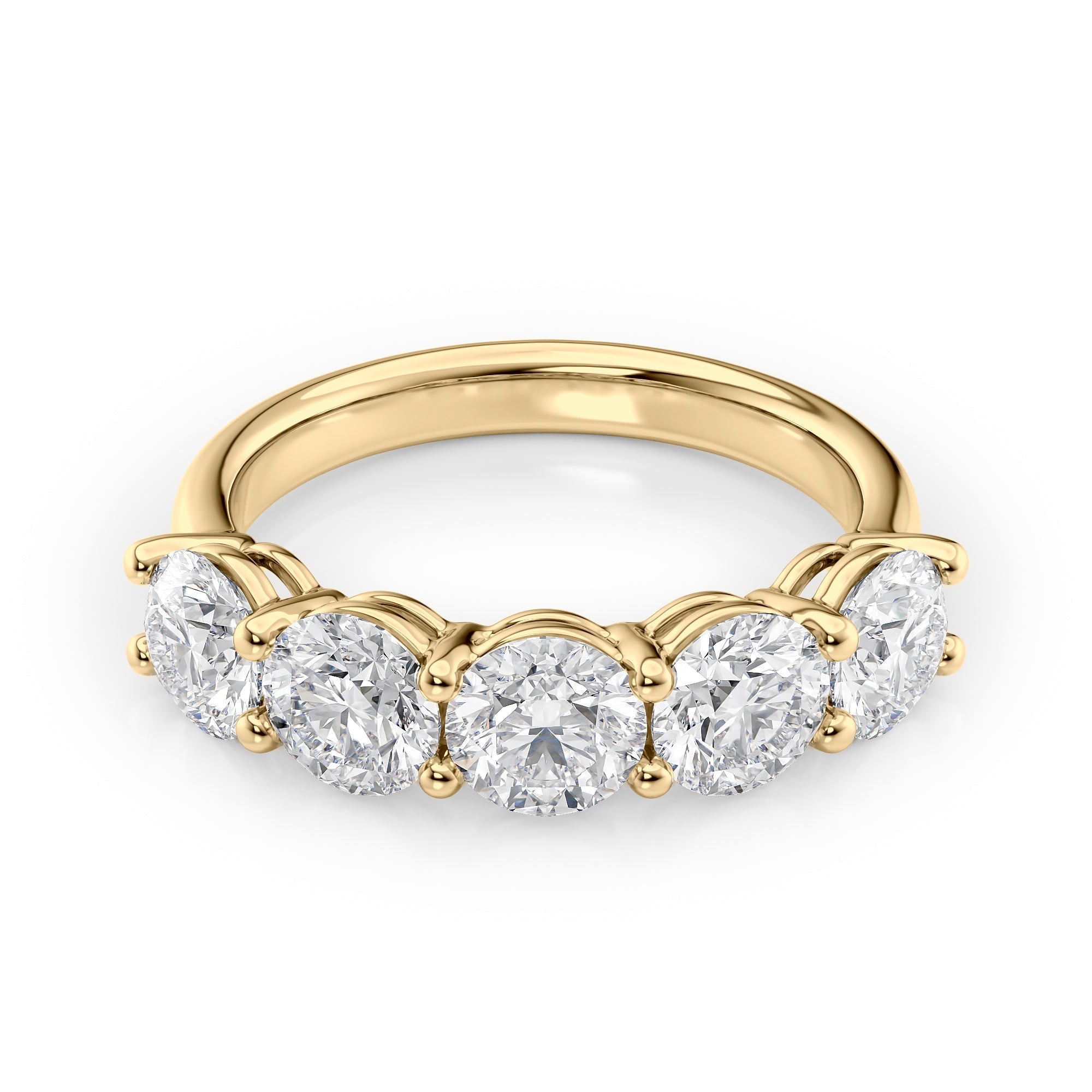 2.5ct Nola Round Cut Moissanite Ring - Gold