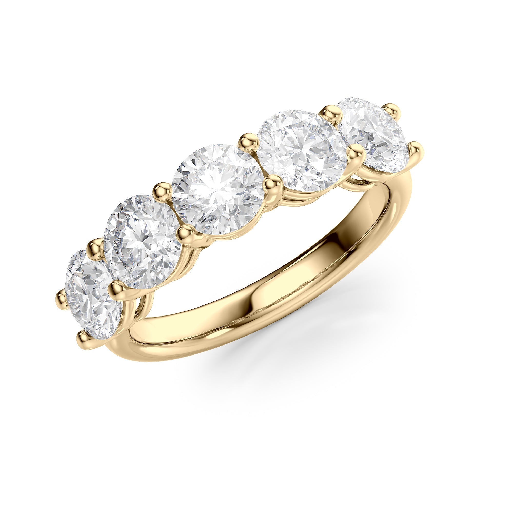 2.5ct Nola Round Cut Moissanite Ring - Gold