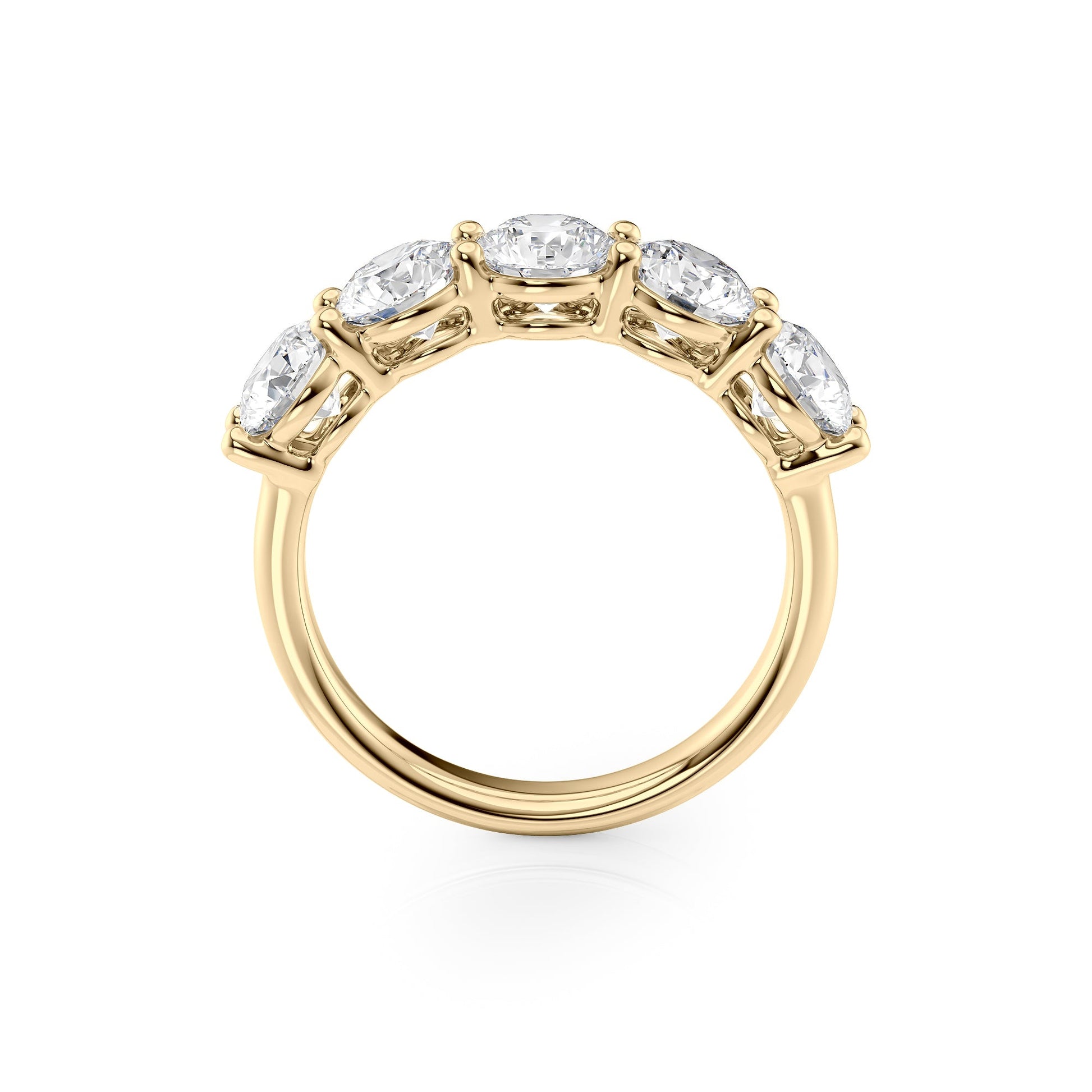 2.5ct Nola Round Cut Moissanite Ring - Gold