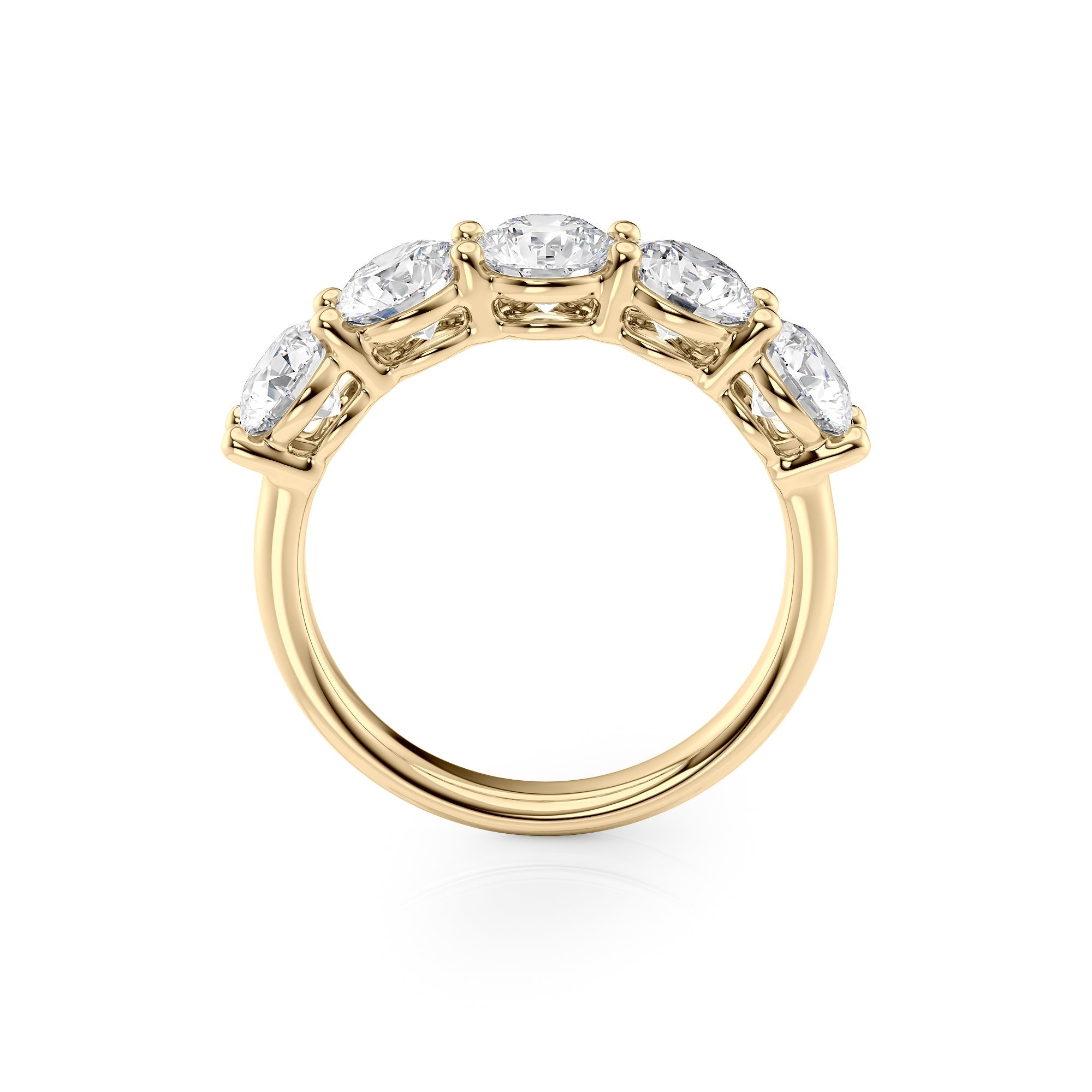 2.5ct Nola Round Cut Moissanite Ring - Gold