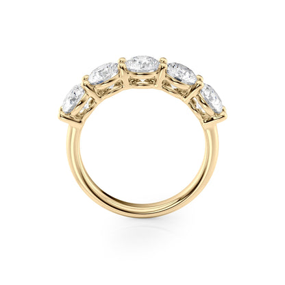 2.5ct Nola Round Cut Moissanite Ring - Gold