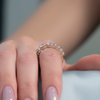 3.5ct Dorothea Round Cut Moissanite Ring - Rose Gold