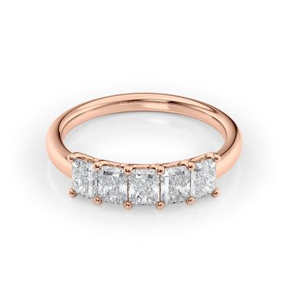 1ct Laurel Radiant Cut Moissanite Ring - Rose Gold