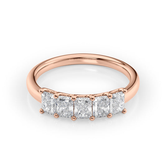 1ct Laurel Radiant Cut Moissanite Ring - Rose Gold