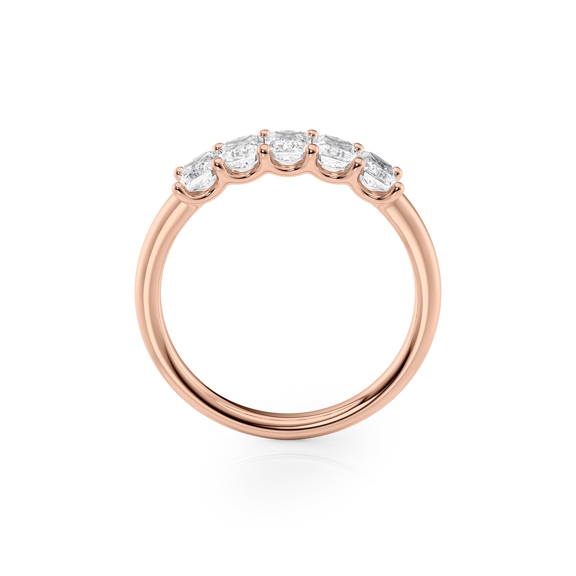1ct Laurel Radiant Cut Moissanite Ring - Rose Gold