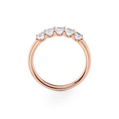 1ct Laurel Radiant Cut Moissanite Ring - Rose Gold