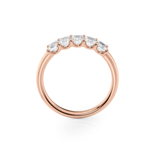 1ct Laurel Radiant Cut Moissanite Ring - Rose Gold