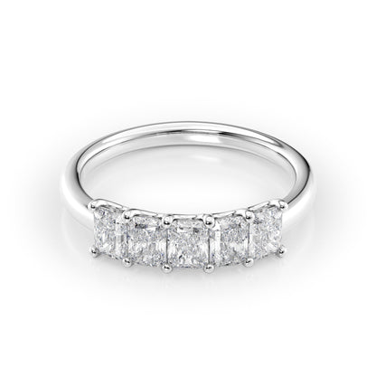 1ct Laurel Radiant Cut Moissanite Ring - Silver