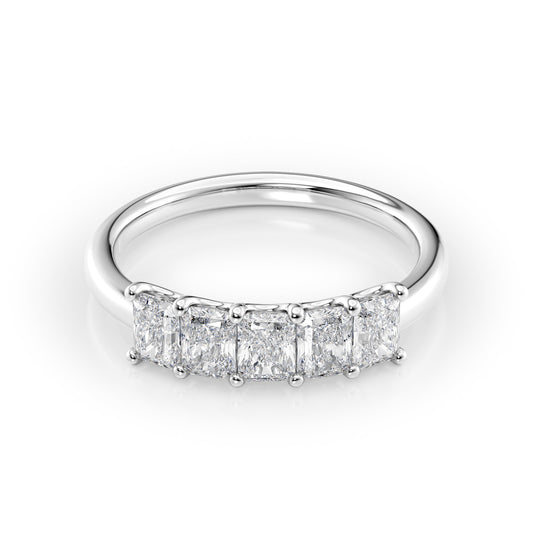 1ct Laurel Radiant Cut Moissanite Ring - Silver