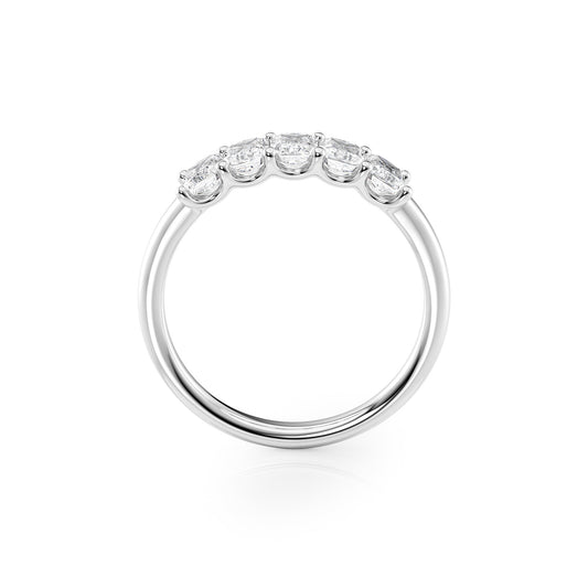 1ct Laurel Radiant Cut Moissanite Ring - Silver