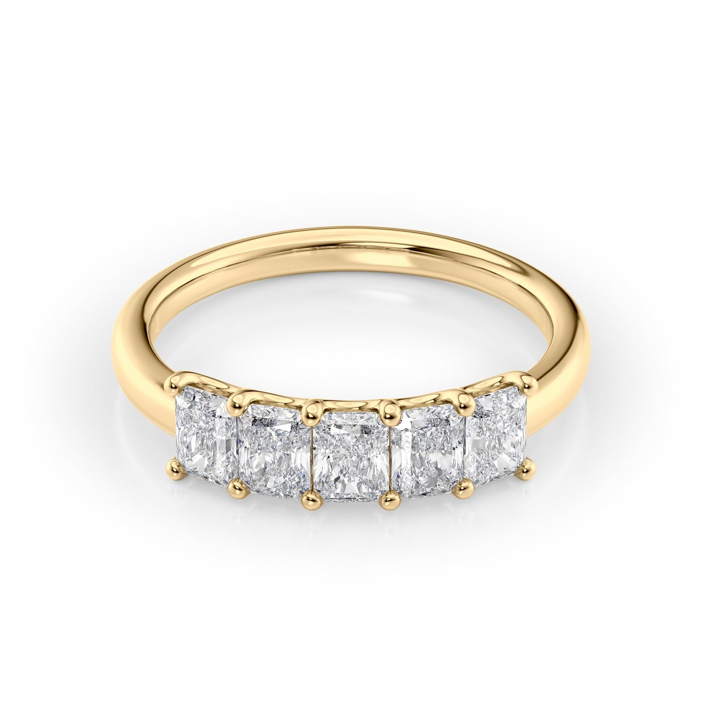 1ct Laurel Radiant Cut Moissanite Ring - Gold