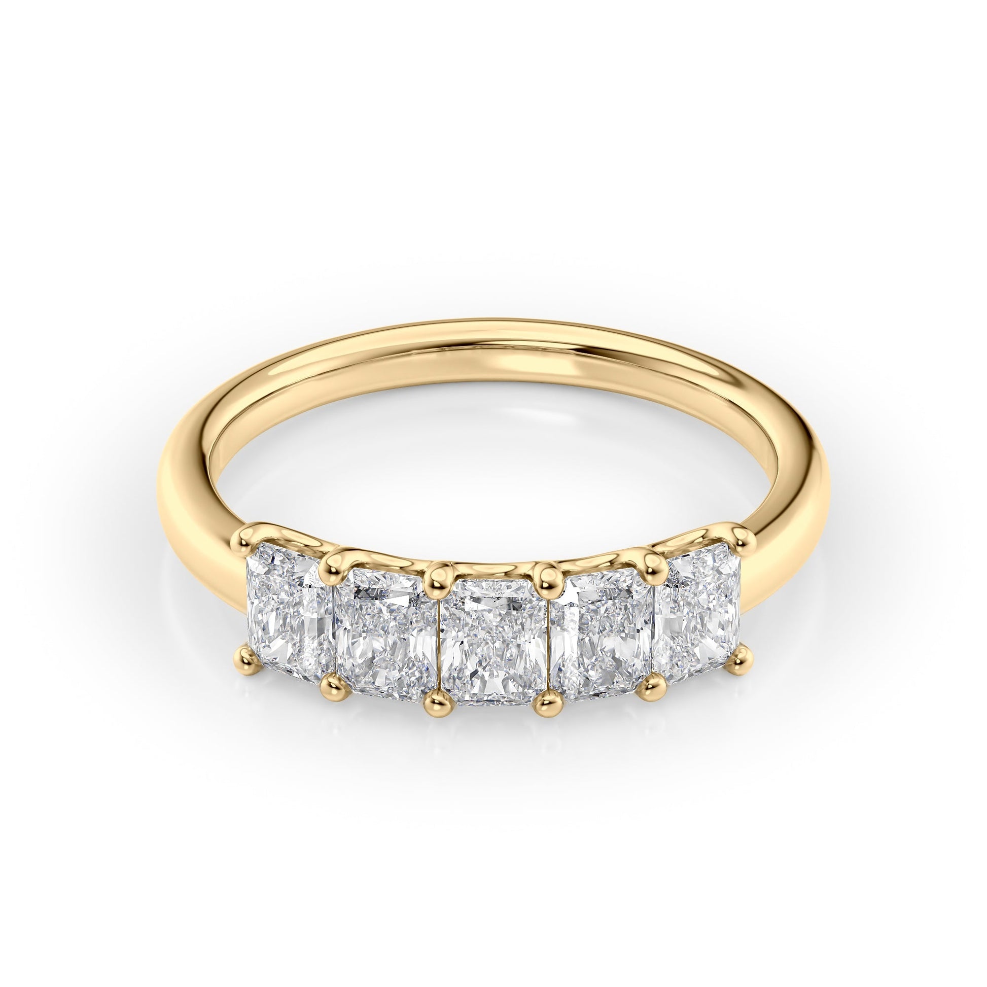 1ct Laurel Radiant Cut Moissanite Ring - Gold