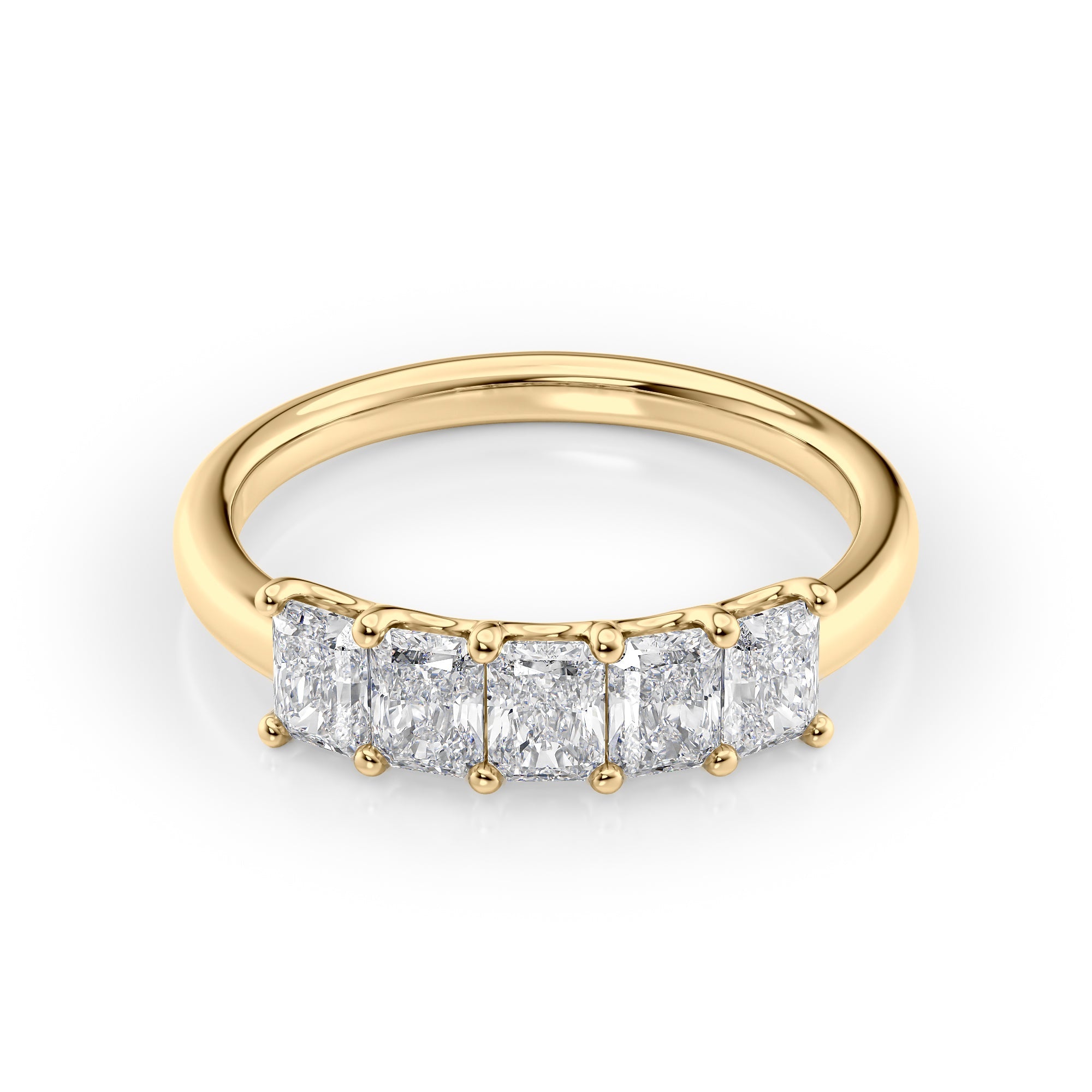 1ct Laurel Radiant Cut Moissanite Ring - Gold