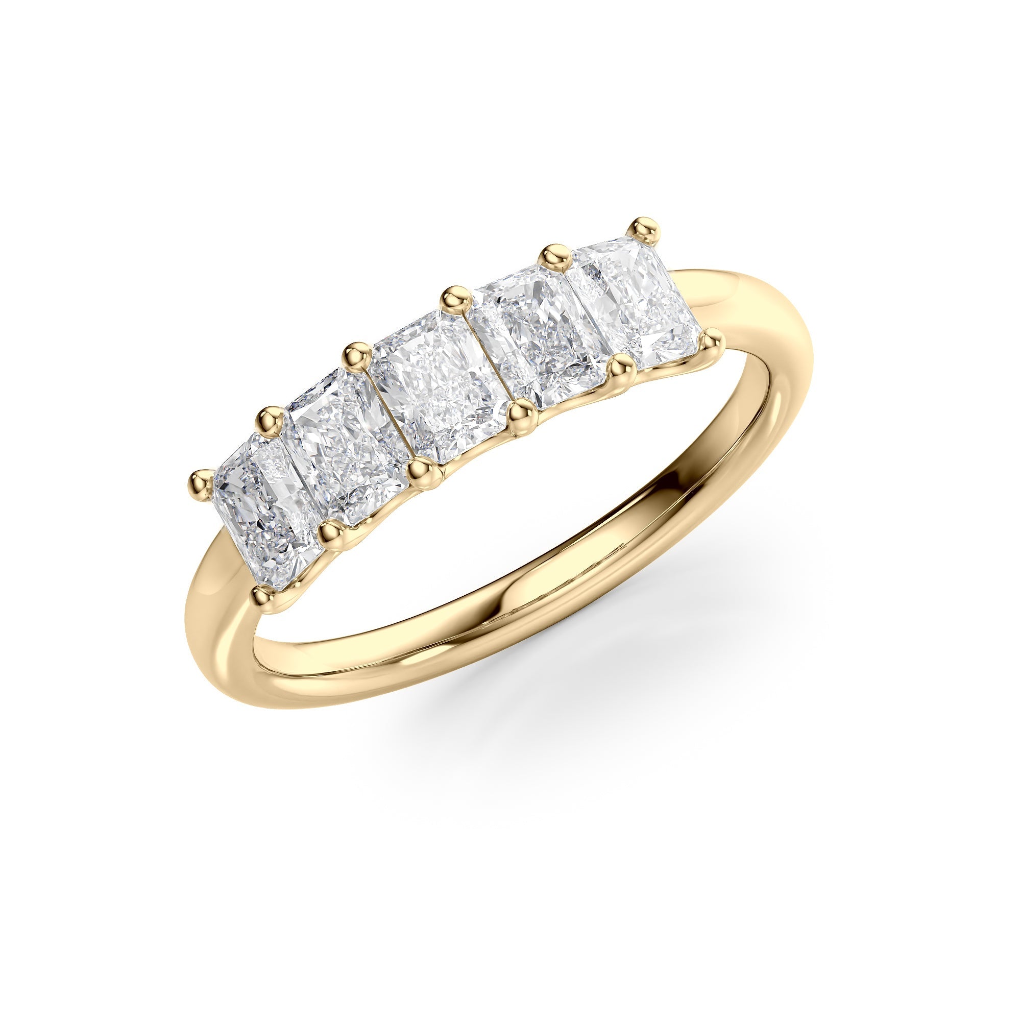 1ct Laurel Radiant Cut Moissanite Ring - Gold