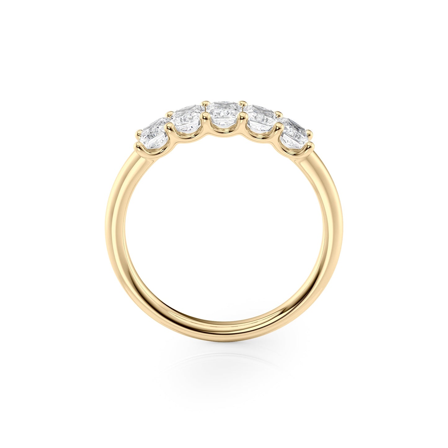 1ct Laurel Radiant Cut Moissanite Ring - Gold