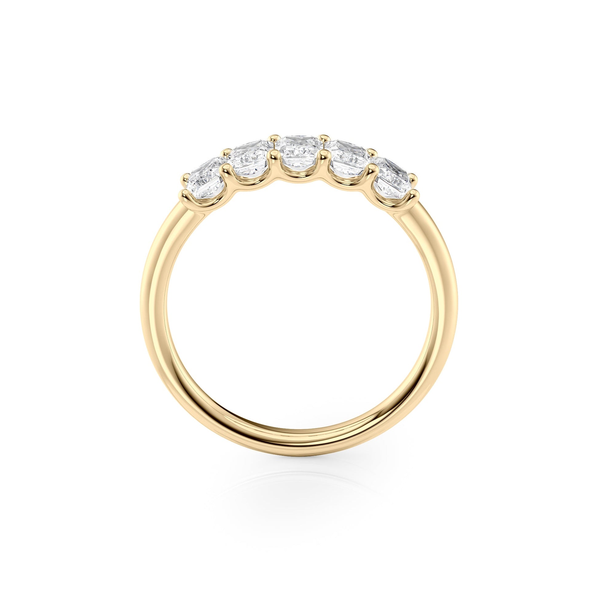 1ct Laurel Radiant Cut Moissanite Ring - Gold