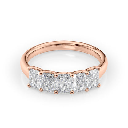 1.5ct Bice Radiant Cut Moissanite Ring - Rose Gold