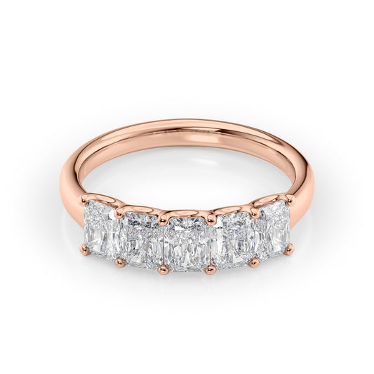 1.5ct Bice Radiant Cut Moissanite Ring - Rose Gold