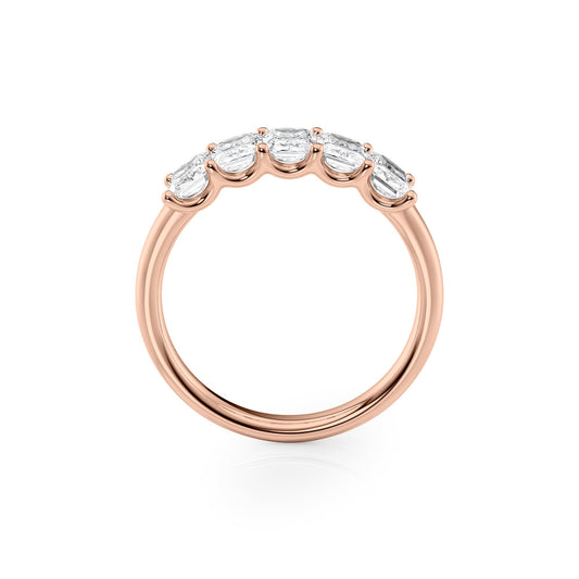1.5ct Bice Radiant Cut Moissanite Ring - Rose Gold