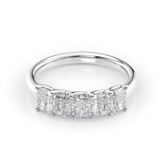 1.5ct Bice Radiant Cut Moissanite Ring - Silver