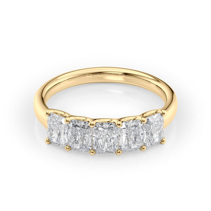 1.5ct Bice Radiant Cut Moissanite Ring - Gold
